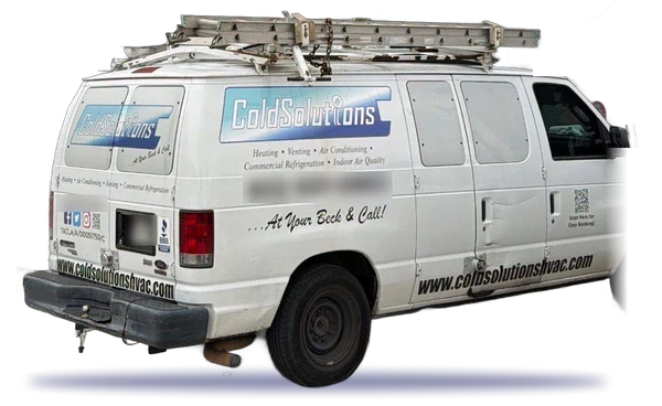 ColdSolutions service van with the lettered logo
